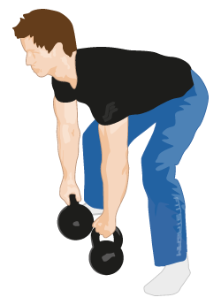 kettlebell bent over row