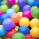 17870   Close up of bright, multicoloured plastic balls