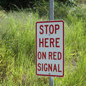 17826   Traffic sign   Stop Here On Red Signal