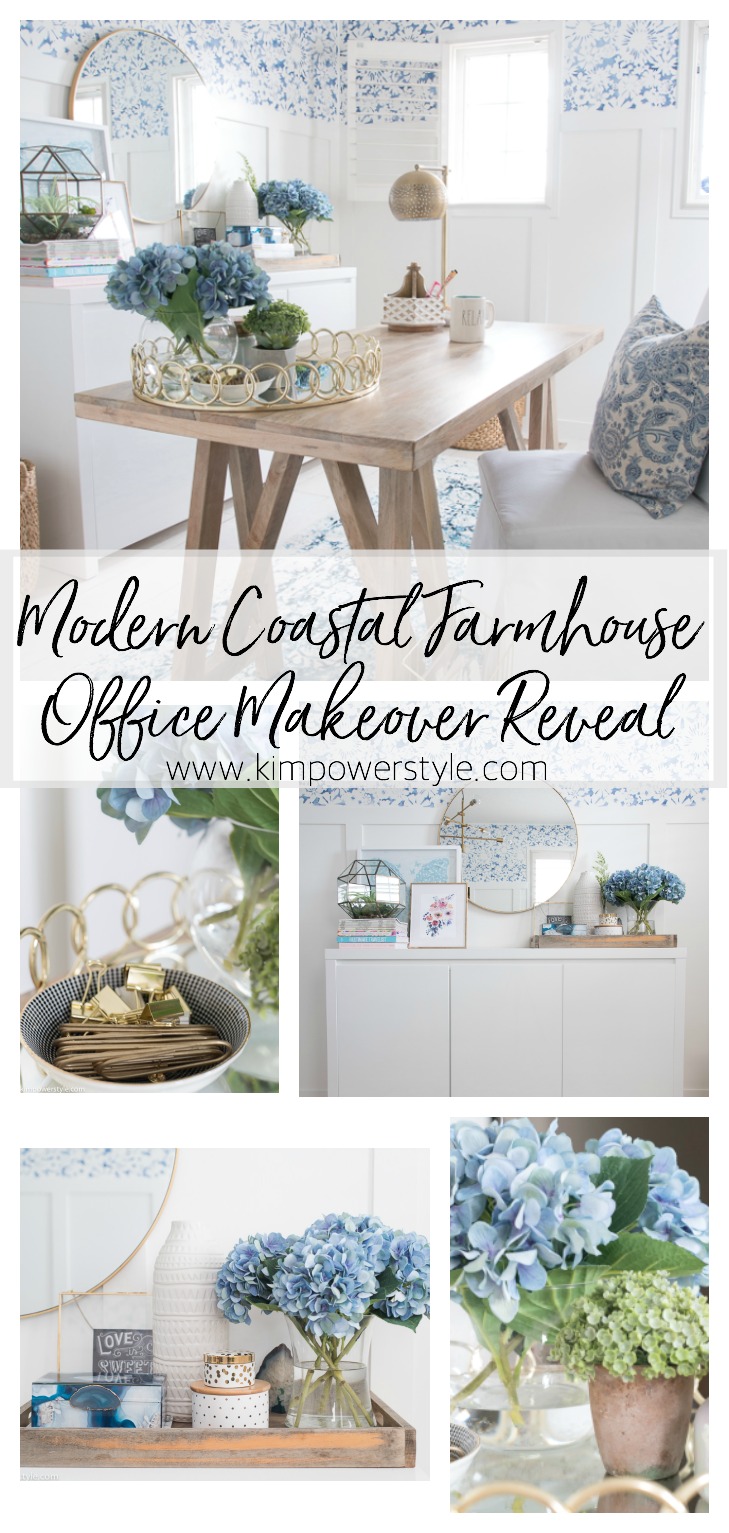 Modern Coastal Farmhouse Office Reveal