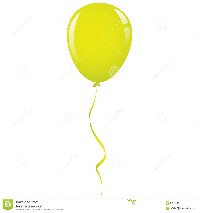 Single Balloon with String Clip Art