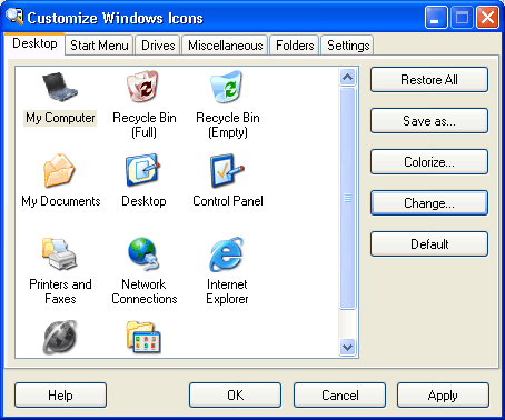 Windows Desktop Icon Sizes