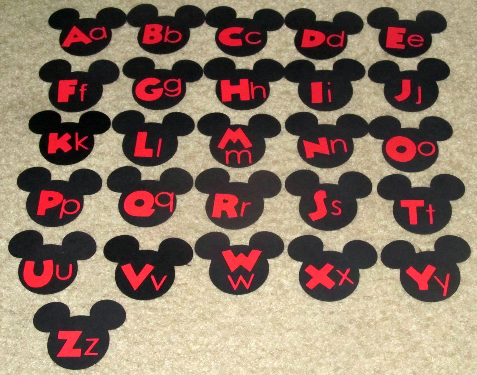 Mickey Mouse Alphabet Font