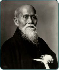 &Otilde;sensei Morihei Ueshiba, the founder of Aikido.