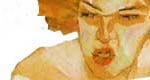 detail from painting of woman by Egon Schiele