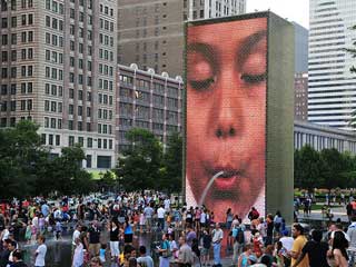 Chicago’s Crown Fountain LED screen