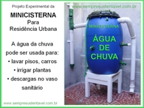 MINICISTERNA - Aproveitamento de água de chuva