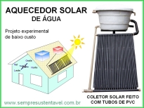 AQUECEDOR SOLAR feito com tubos de PVC