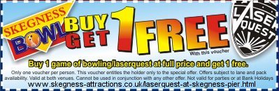 Laserquest Voucher : LaserQuest at Skegness Pier