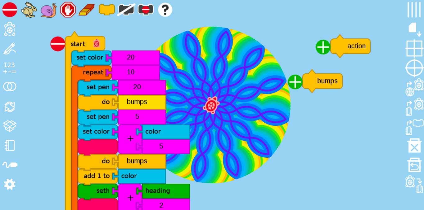 Turtle Blocks JS screenshot