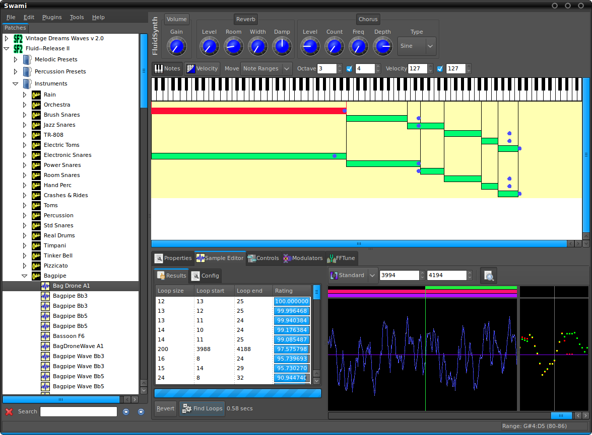 Sample loop finder