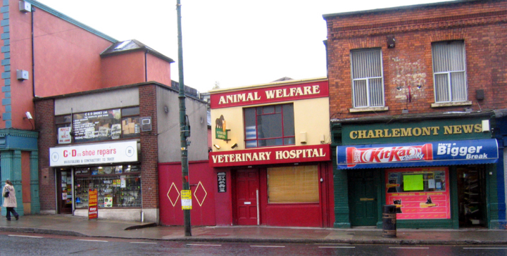 Dublin in a rainstorm.