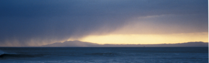 After typhoon, off Kamakura beach