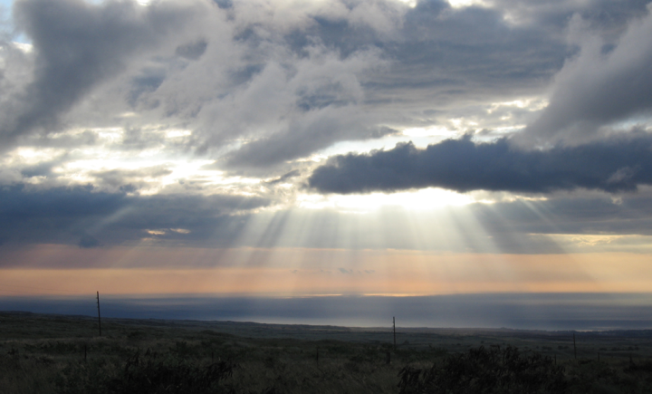 Big Island sunset from South Kohala