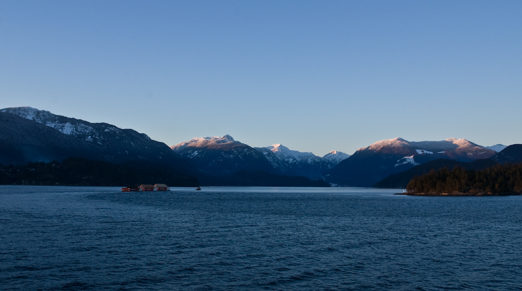 Winter dusk in Howe Sound