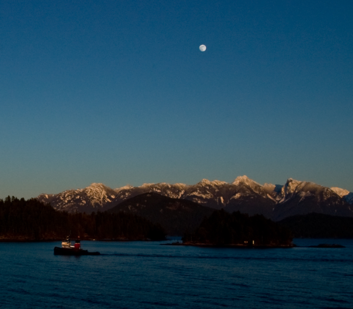 Winter dusk in Howe Sound