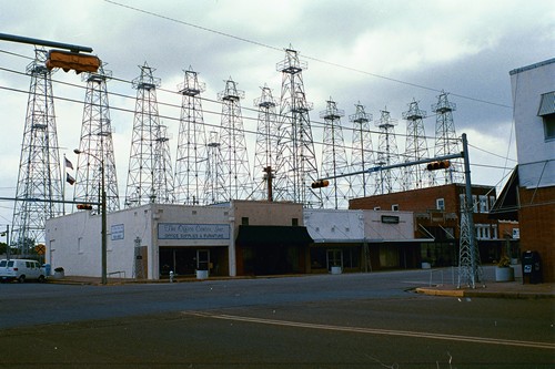 World's Richest Acre Kilgore Texas downtown and oil derricks