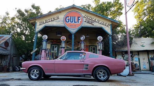 Indian Gap TX - Gulf Gas Station, formerly Comanche's First Railroad Depot 