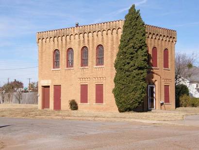 Crowell Texas corner brick building