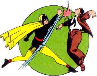 Hourman socks it to a foe. Artist: Bernard Baily.