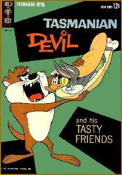 The cover of the only comic book Taz starred in.