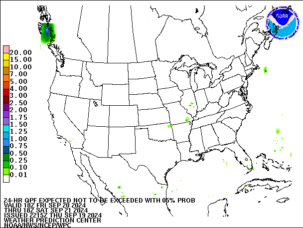 24-Hour 5th
                     Percentile QPF valid 18Z September 21, 2024