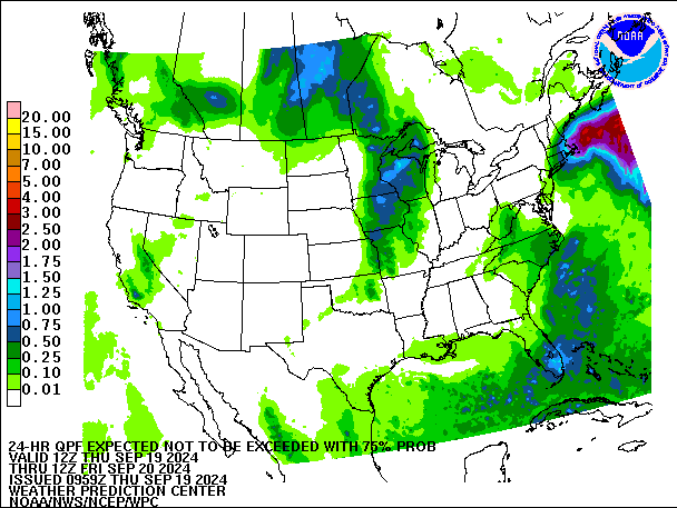 24-Hour 75th
                     Percentile QPF valid 12Z September 20, 2024