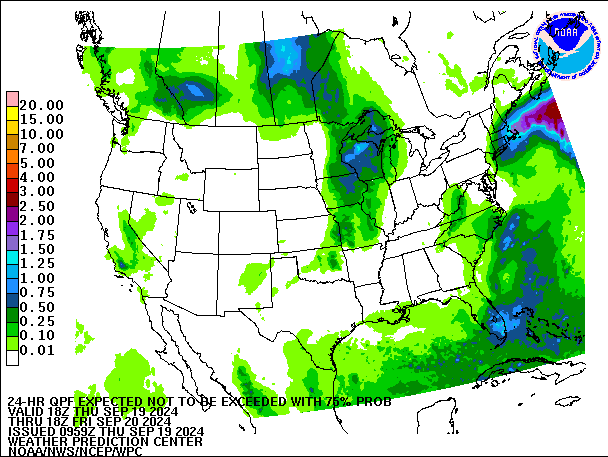 24-Hour 75th
                     Percentile QPF valid 18Z September 20, 2024