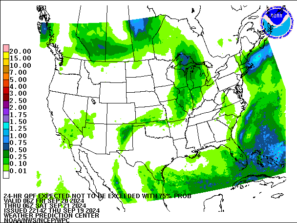 24-Hour 75th
                     Percentile QPF valid 06Z September 21, 2024