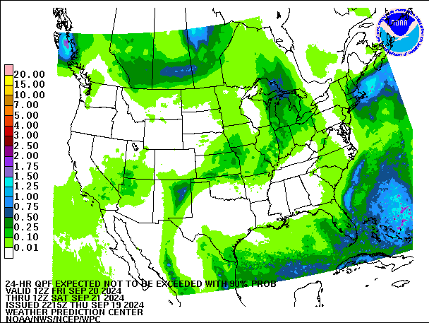 24-Hour 90th
                     Percentile QPF valid 12Z September 21, 2024