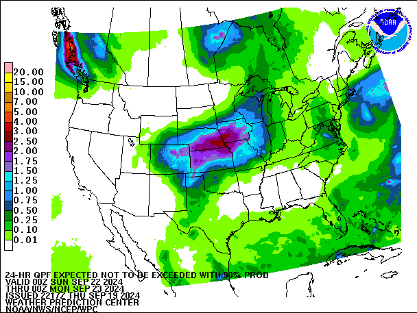 24-Hour 90th
                     Percentile QPF valid 00Z September 23, 2024