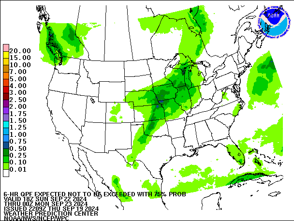 6-Hour 75th
                     Percentile QPF valid 00Z September 23, 2024