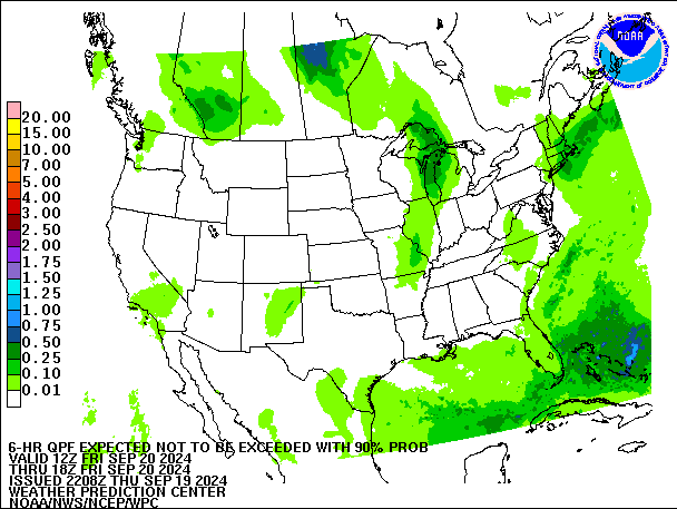 6-Hour 90th
                     Percentile QPF valid 18Z September 20, 2024