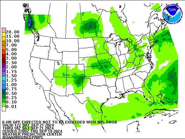 6-Hour 90th
                     Percentile QPF valid 18Z September 21, 2024