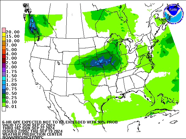 6-Hour 90th
                     Percentile QPF valid 18Z September 22, 2024