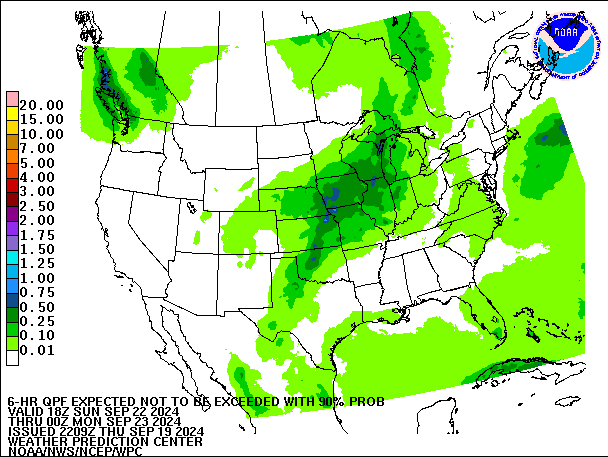 6-Hour 90th
                     Percentile QPF valid 00Z September 23, 2024