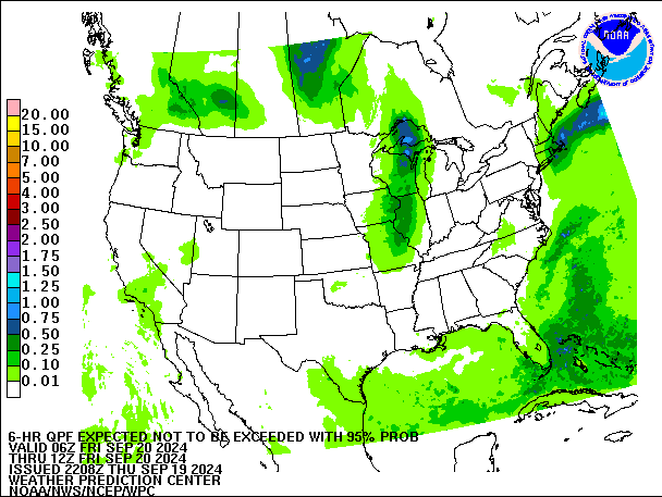 6-Hour 95th
                     Percentile QPF valid 12Z September 20, 2024