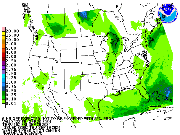 6-Hour 95th
                     Percentile QPF valid 18Z September 20, 2024