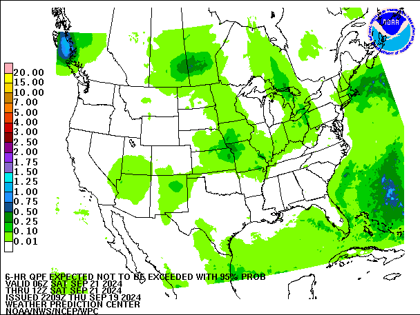 6-Hour 95th
                     Percentile QPF valid 12Z September 21, 2024