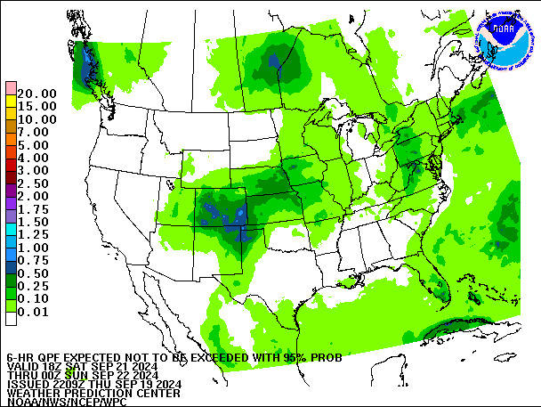 6-Hour 95th
                     Percentile QPF valid 00Z September 22, 2024