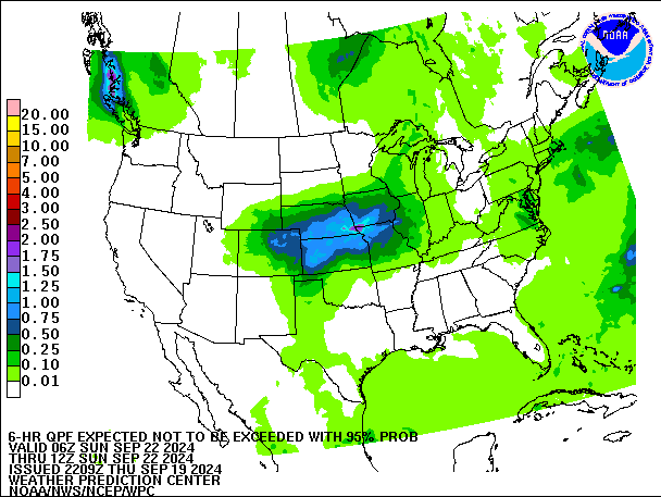 6-Hour 95th
                     Percentile QPF valid 12Z September 22, 2024