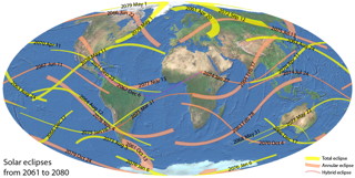 Carte Eclipses Soleil 2061-2080