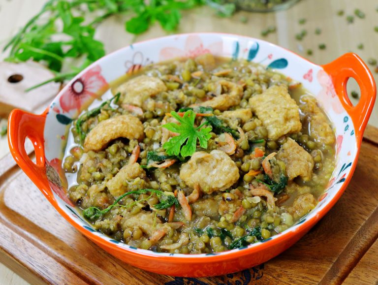 Ginisang Munggo With Chicharon And Dried Alamang