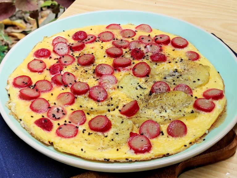 Potato Pancake with Hotdogs