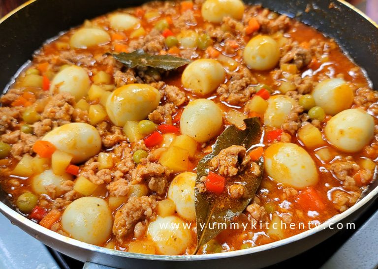 Pork Giniling With Quail Eggs