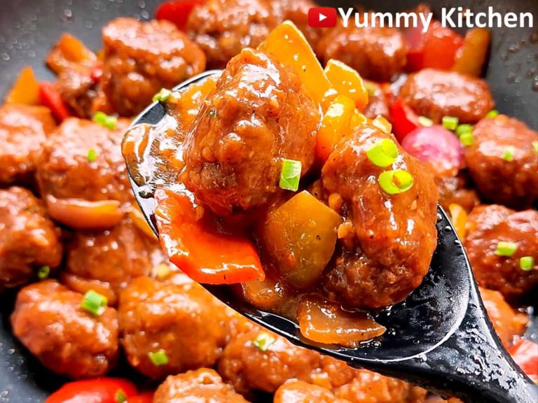 Homemade Sweet and Sour Meatballs with Pineapple