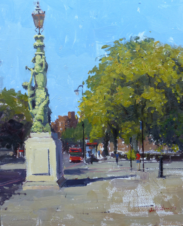 Summerlight Chelsea Embankment II, Oil on Board, 2017, £1800