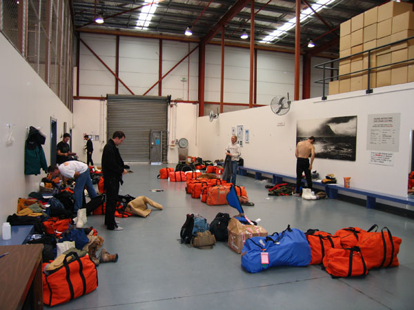 Change room at the Clothing Distribution Center - CDC