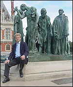 William Horsley and the Rodin statue, the Burghers of Calais