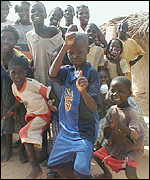 Refugee kids at Mauritania camp in Senegal